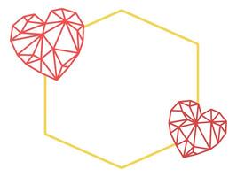 Love Heart Shape Frame Background vector