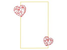 Heart Shape Frame Outline Background vector