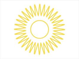 Sun Shape Line Art Background Illustration vector