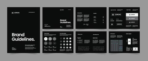 Brand guideline template brand guide layout design vector