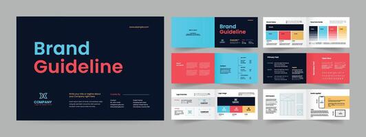 Brand guideline also landscape brand guidelines template design vector