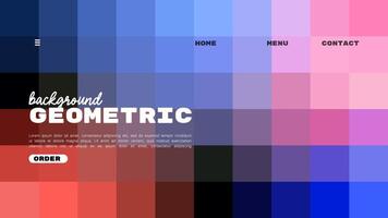 background gradient block color landing page design. illustration vector