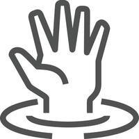 Hand icon symbol image illustration vector