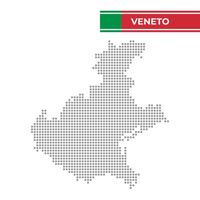 punteado mapa de Veneto región en Italia vector