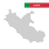 punteado mapa de lazio región en Italia vector