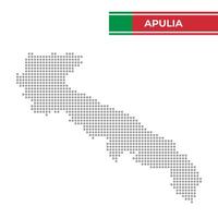 punteado mapa de apulia región en Italia vector