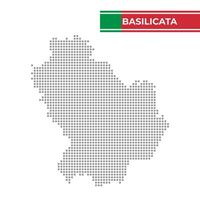 punteado mapa de basilicata región en Italia vector