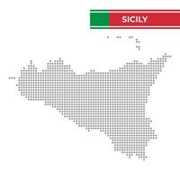 punteado mapa de Sicilia región en Italia vector