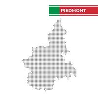 punteado mapa de Piamonte región en Italia vector