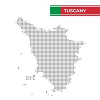 punteado mapa de toscana región en Italia vector