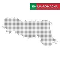 punteado mapa de emilia-romagna región en Italia vector