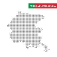 punteado mapa de friuli-venzia Giulia región en Italia vector