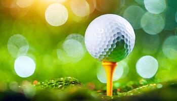 Golf Ball on Green Grass Field. photo