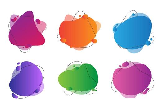 Graphic abstract elements set of abstract dynamic elements of presentation banner vector