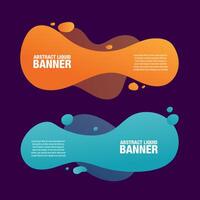 abstract liquid banner collection vector