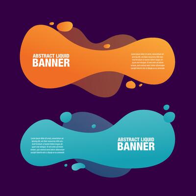 abstract liquid banner collection