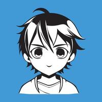 child with a smile cute boy face design vector