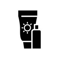 sun cream solid icon design good for website and mobile app vector