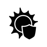 sun protection solid icon design good for website and mobile app vector