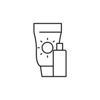sun cream thin outline icon design good for website and mobile app vector