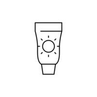 sun cream thin outline icon design good for website and mobile app vector