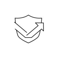 sun and shield symbol of sun protection icon design good for website and mobile app vector