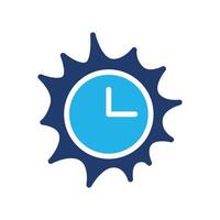 sun clock colored icon design good for website and mobile app vector