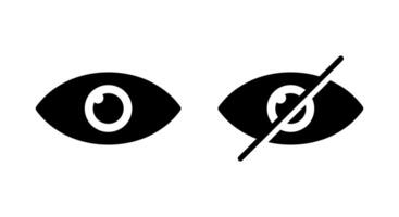 Eye and sensitive content icon. Social media violence post concept. Visible and invisible sign symbol vector