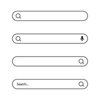Search bar icon on line style. Browsing web concept vector