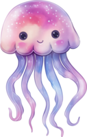 Cute Jellyfish watercolor png