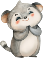 Cute Zorilla watercolor png