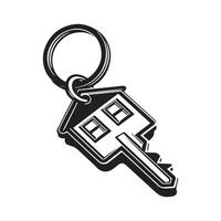 House shaped key icon image design isolated on white background vector