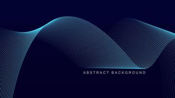 Abstract blue wave line pattern on dark blue background. Futuristic technology concept. Suit for banner, poster, cover, brochure, flyer, website vector
