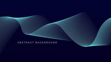 Abstract blue wave line pattern on dark blue background. Futuristic technology concept. Suit for banner, poster, cover, brochure, flyer, website vector