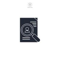 Job interview hire form Icon theme symbol illustration isolated on white background vector