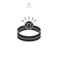 anillo icono símbolo ilustración aislado en blanco antecedentes vector