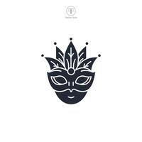 Mask Masquerade Icon theme symbol illustration isolated on white background vector