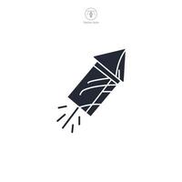 Firework rocket Icon theme symbol illustration isolated on white background vector