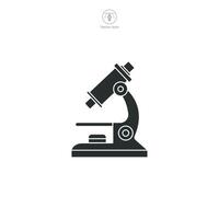 Microscope Icon. Medical or Healthcare theme symbol illustration isolated on white background vector