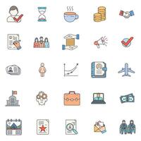 head hunting business icons set, Included icons as Briefcase, Target, Handshake, Calendar and more symbols collection, logo isolated illustration vector