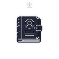 Contact Book Icon theme symbol illustration isolated on white background vector