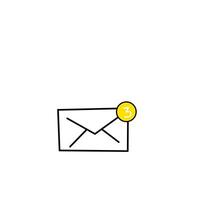 Notifications icon message vector