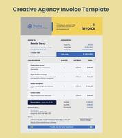 Creative Business Invoice Template, Invoice for Payment, Document, and Stationery vector