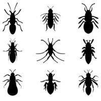 Simple insect illustration design set vector