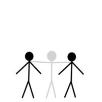 Family stick man icon illustration vector