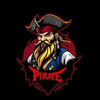 Pirate mascot logo design cartoon vector