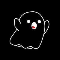 a ghost with a red face and a white nose vector