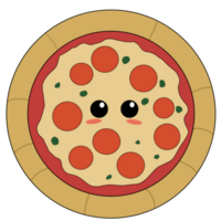 illustration av söt pizza png