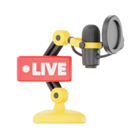 Live Podcast 3D Podcast Illustration for uiux, web, app, infographic, etc png