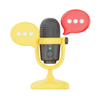 podcast bolha bate-papo 3d podcast ilustração para uiux, rede, aplicativo, infográfico, etc png